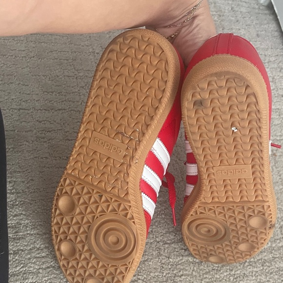 Adidas Bold Red Sneakers with White Accents - Picture 6 of 6